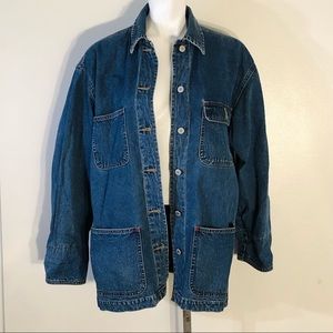 Vintage Esprit De Corp Denim Chore Jacket Size Large